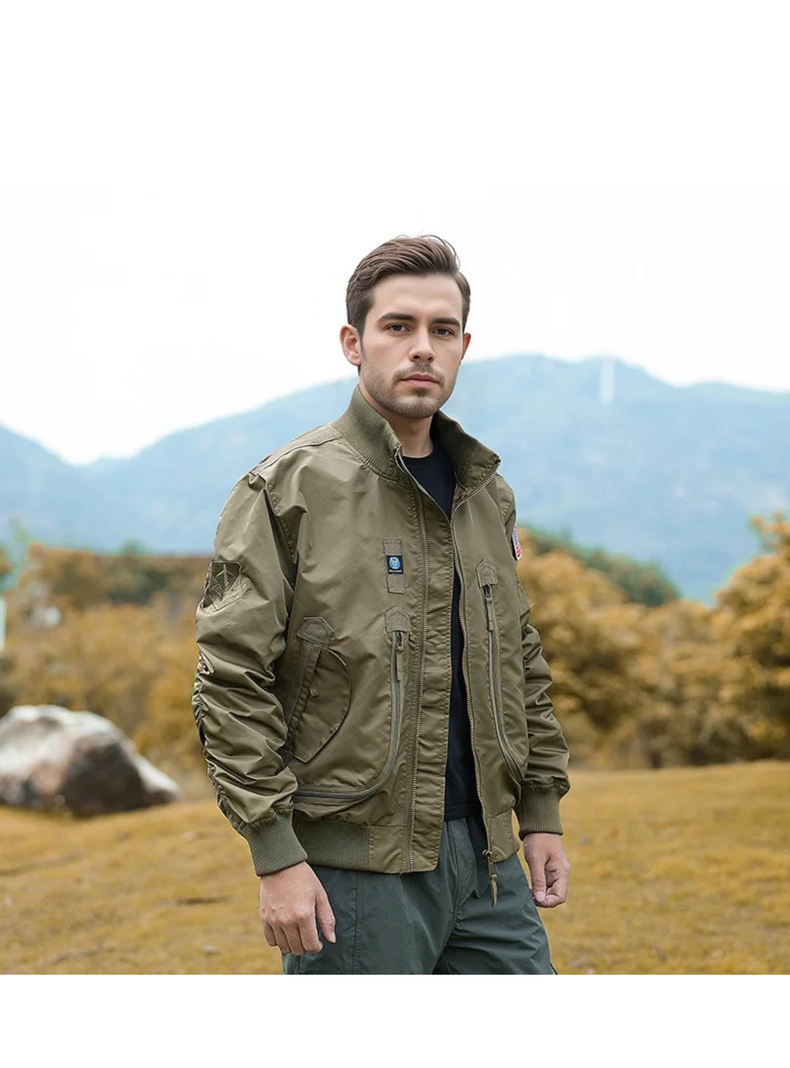 Chaqueta Bomber Special Forces Verde Olivo-3