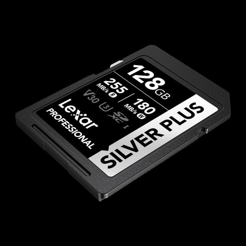 Memoria SD Lexar Professional Silver Plus 128GB 255MB s UHS I V30 Negro