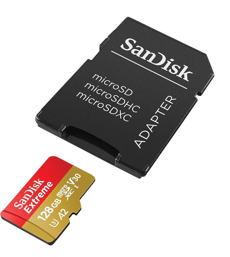 Memoria Micro Sd Sandisk Extreme 128 Gb 190mb/s U3 A2 V30 4k-1