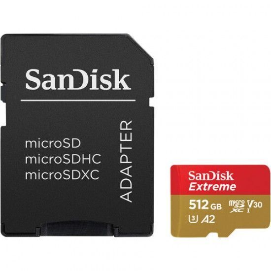Memoria Micro Sd Sandisk Extreme 512 Gb 190mb/s U3 A2 V30 4k-1