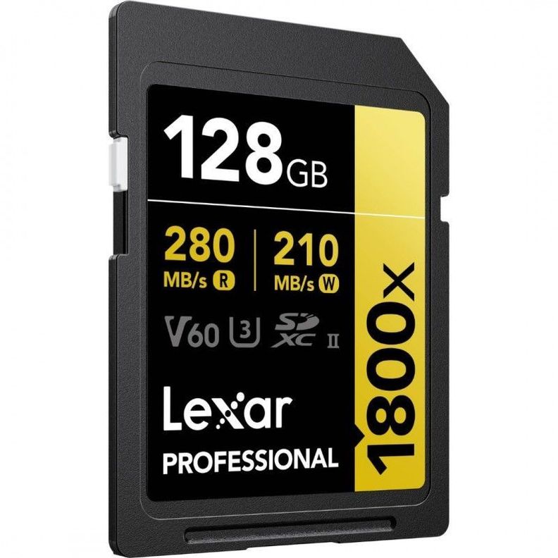 Tarjeta Sdxc 128gb Lexar Professional 1800x Uhs ii 280mb s Negro