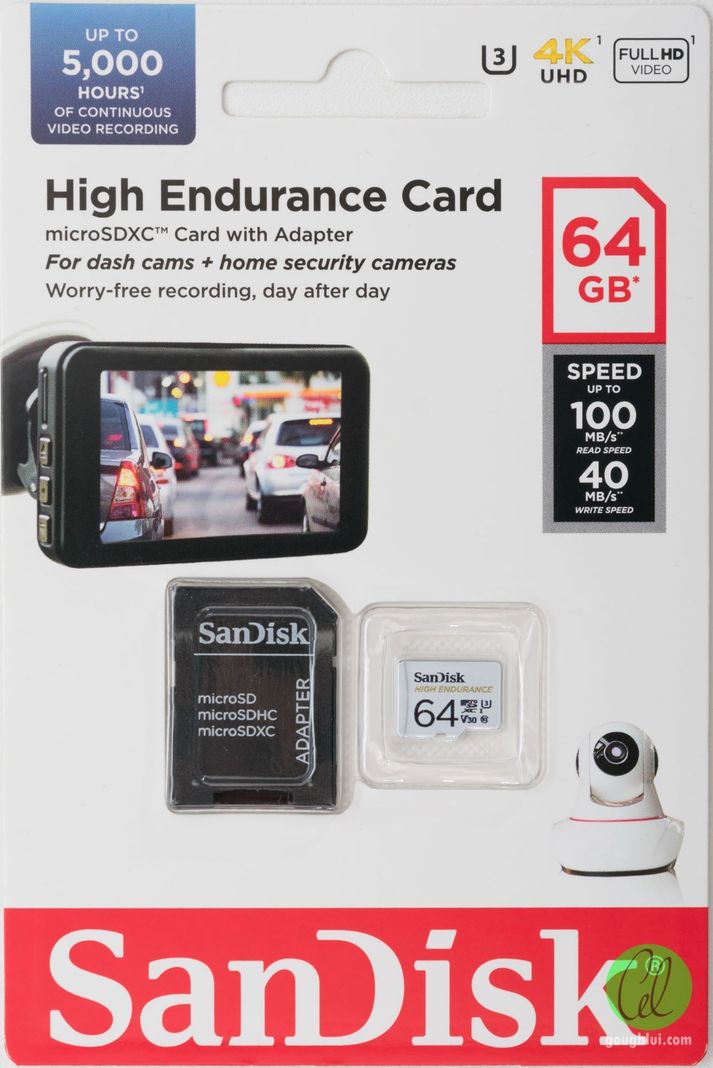 Memoria Micro Sd Sandisk High Endurance 64gb 100mbs 4k V30-2