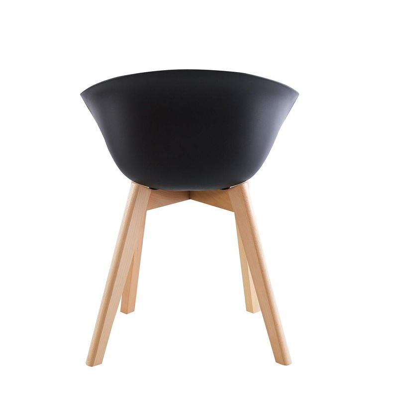 Pack x4 Sillas de Comedor con Apoyabrazos Tulip Negra Midtown-4