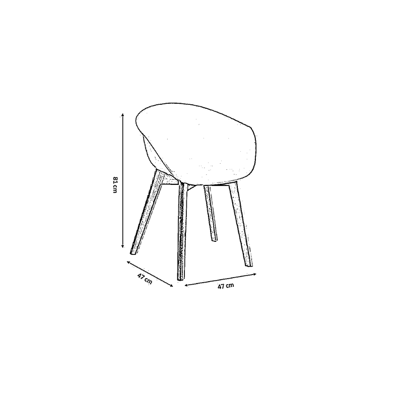 Pack x4 Sillas de Comedor con Apoyabrazos Tulip Negra Midtown-5