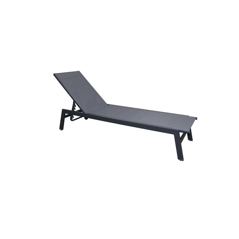 Juego de Reposeras Aluminio Gris Oscuro X2 Midtown-1