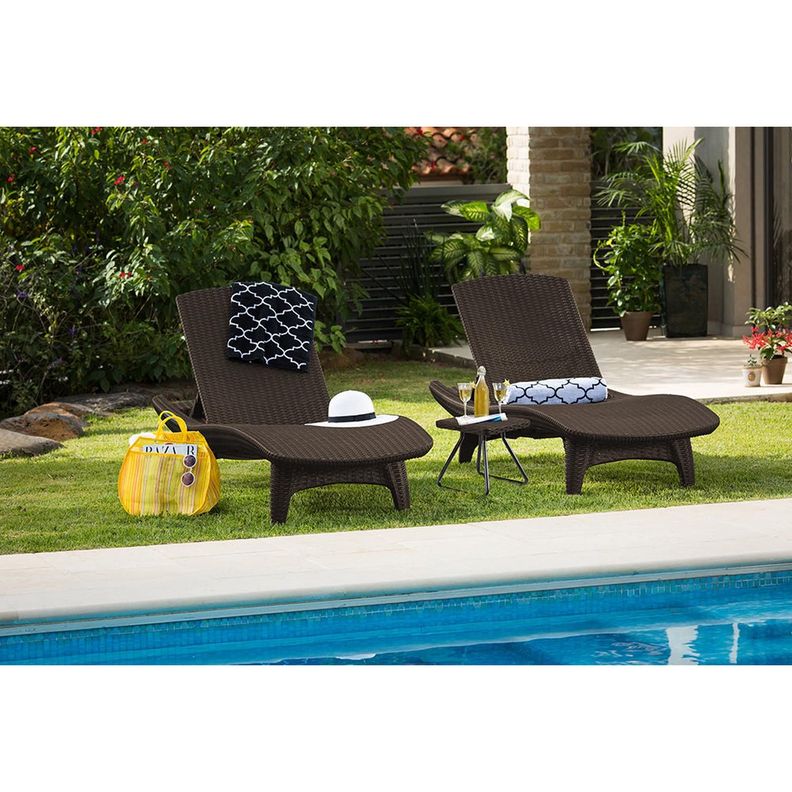 Juego De Reposeras Y Mesa Marrón Pacific Sun Keter-4