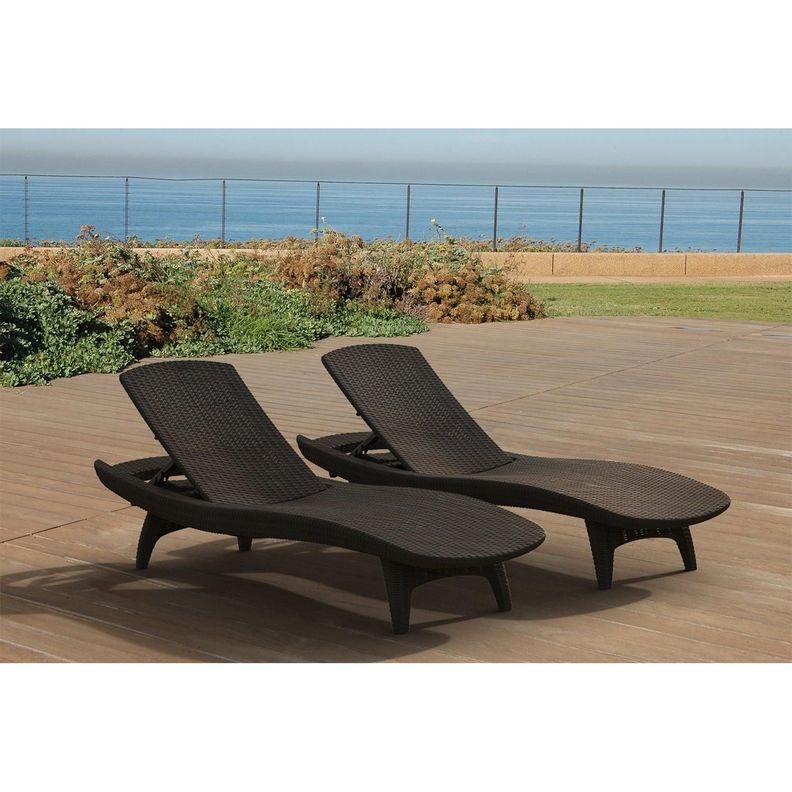 Juego De Reposeras Y Mesa Marrón Pacific Sun Keter-6
