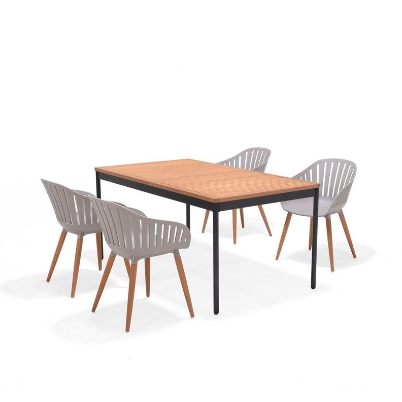 Juego De Terraza Cannes 160x90cm con 4 Sillas-0