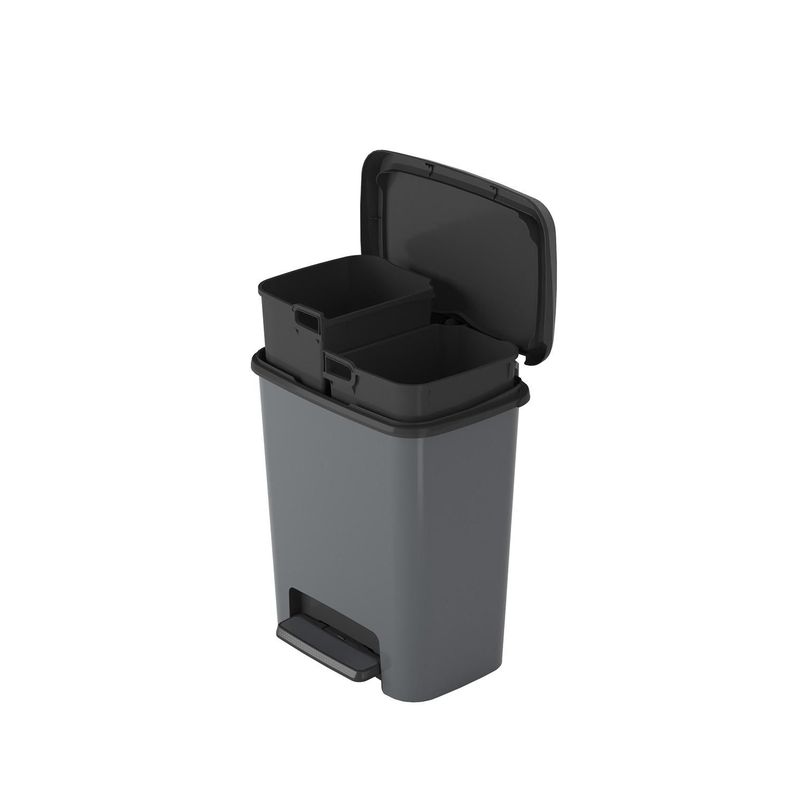 Basurero Compatta 25L Keter Gris Oscuro-0