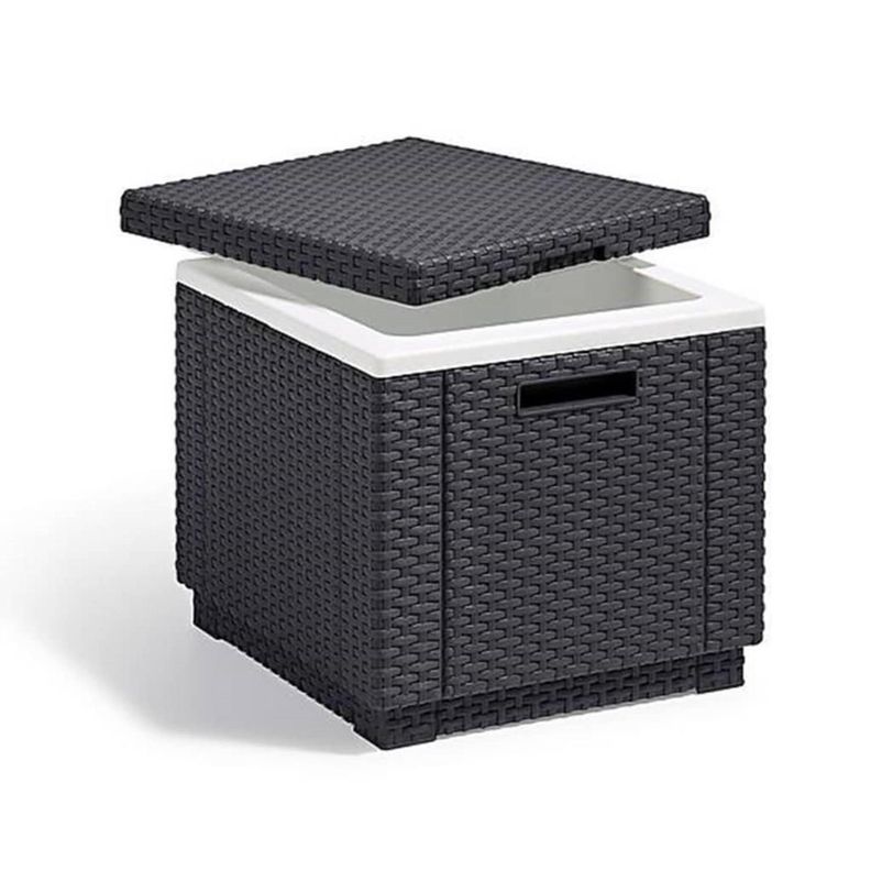 Mesa Cooler de Terraza Jardín Ice Cube Grafito Keter-0