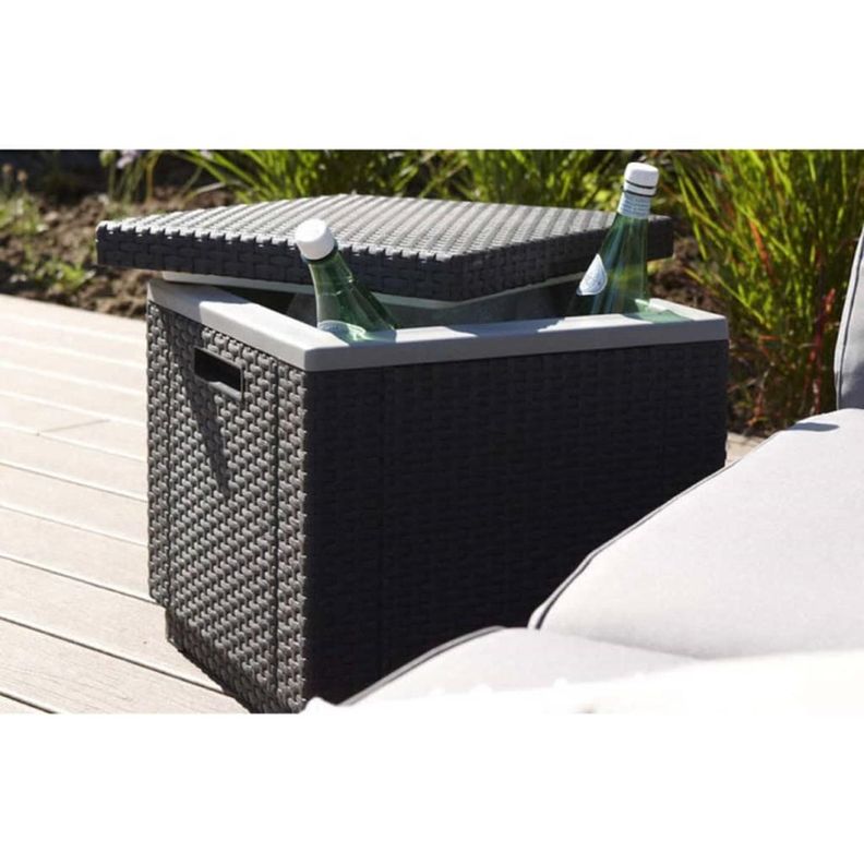 Mesa Cooler de Terraza Jardín Ice Cube Grafito Keter-2