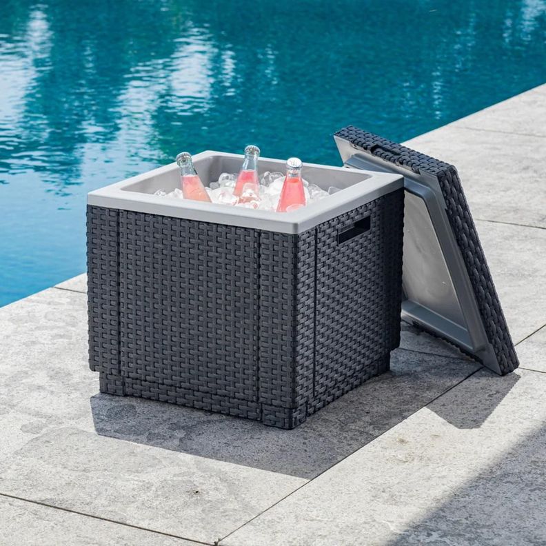 Mesa Cooler de Terraza Jardín Ice Cube Grafito Keter-3