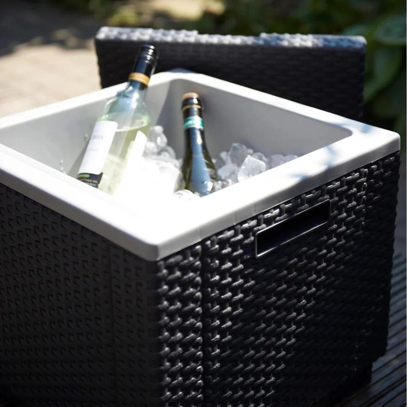 Mesa Cooler de Terraza Jardín Ice Cube Grafito Keter-4