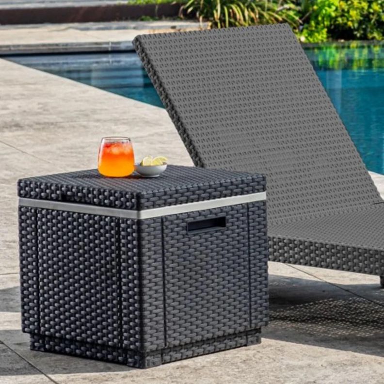 Mesa Cooler de Terraza Jardín Ice Cube Grafito Keter-5