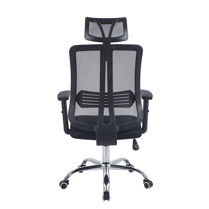 Silla De Oficina Mesh Ergonómica Base Cromada-0