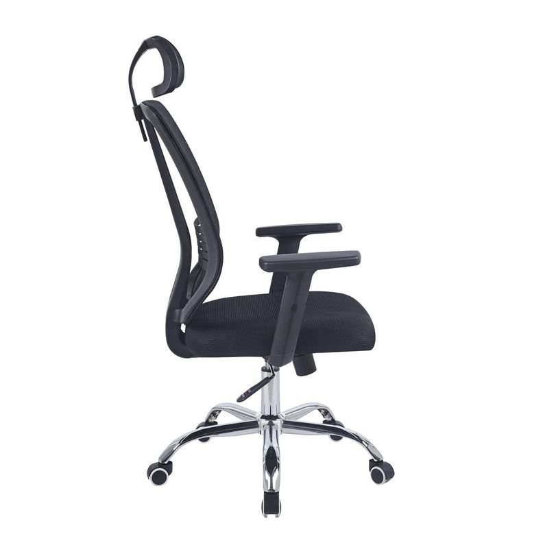 Silla De Oficina Mesh Ergonómica Base Cromada-1