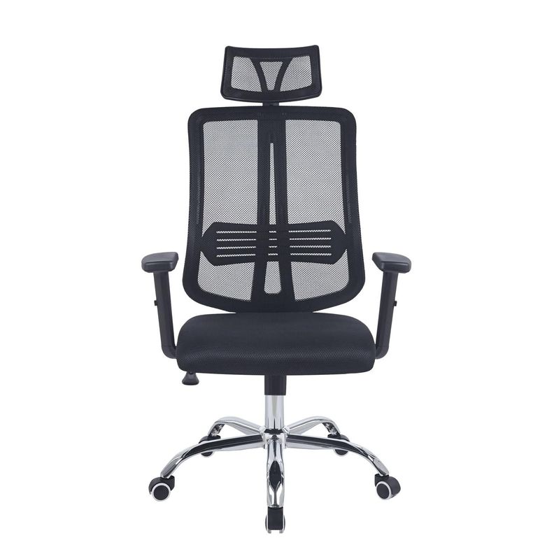 Silla De Oficina Mesh Ergonómica Base Cromada-2