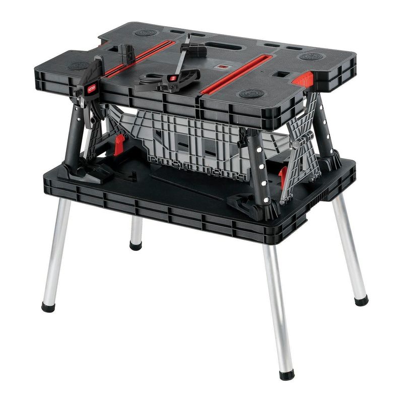 Banco Mesa de trabajo Plegable Keter Negro