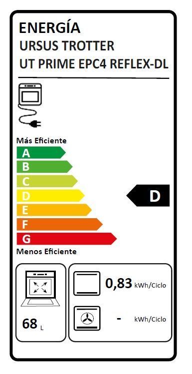 HORNO ELECTRICO URSUS TROTTER PRIME EPC4 REFLEX DL-1
