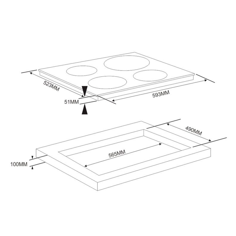 ENCIMERA VITRO URSUS TROTTER-VCT 4PLATOS INOX-2