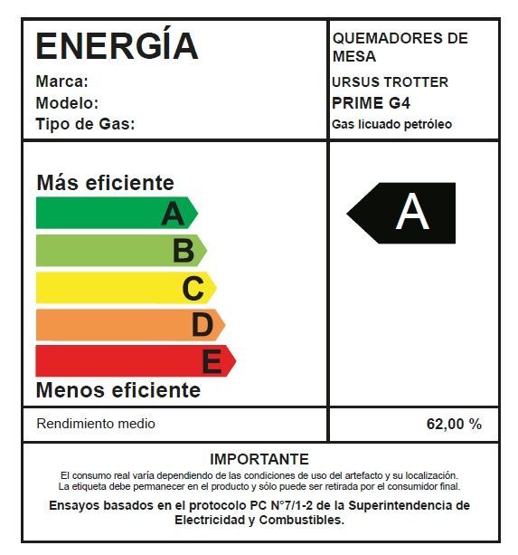 KIT EMP. URSUS TROTTER ENCIMERA G4 GAS LICUADO / CAMPANA FF 60CM INOX 1M / HORNO ELECT. EPC4 DL -5