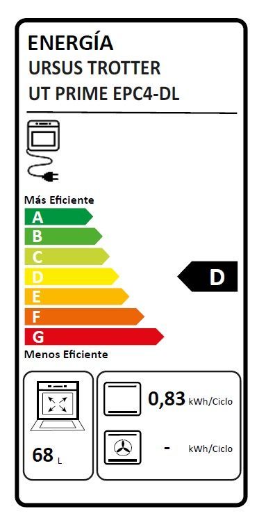 KIT EMP. URSUS TROTTER ENCIMERA G4 GAS LICUADO / CAMPANA FF 60CM INOX 1M / HORNO ELECT. EPC4 DL -6
