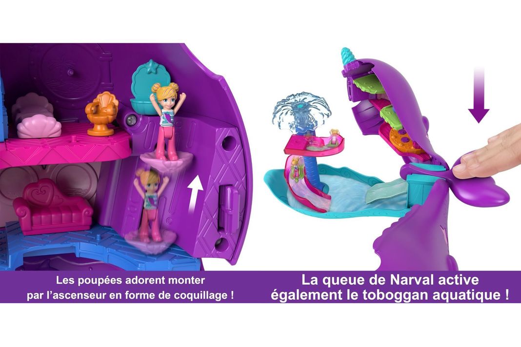 Set Ballena Narval Mágico Polly Pocket-2