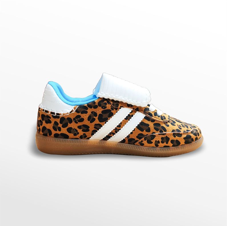ZAPATILLAS MUJER  LEOPARDO RAYAS PU-0