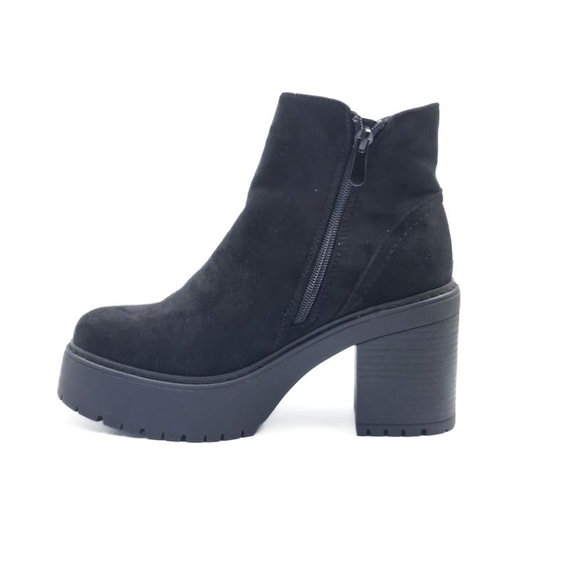 BOTIN MUJER NEGRO GAMUZA CIERRE-2