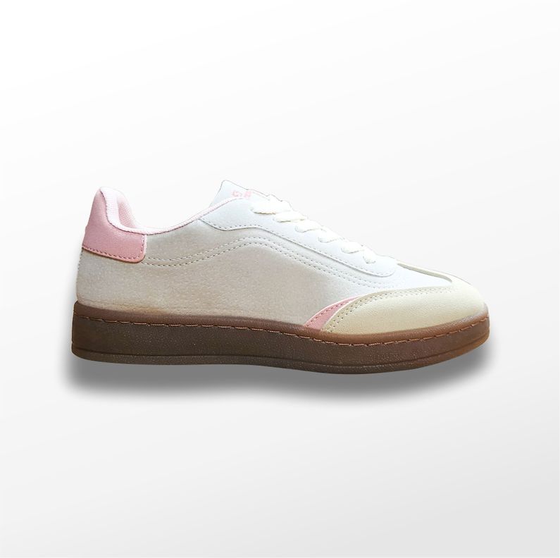 ZAPATILLAS MUJER ROSA CORDON PU