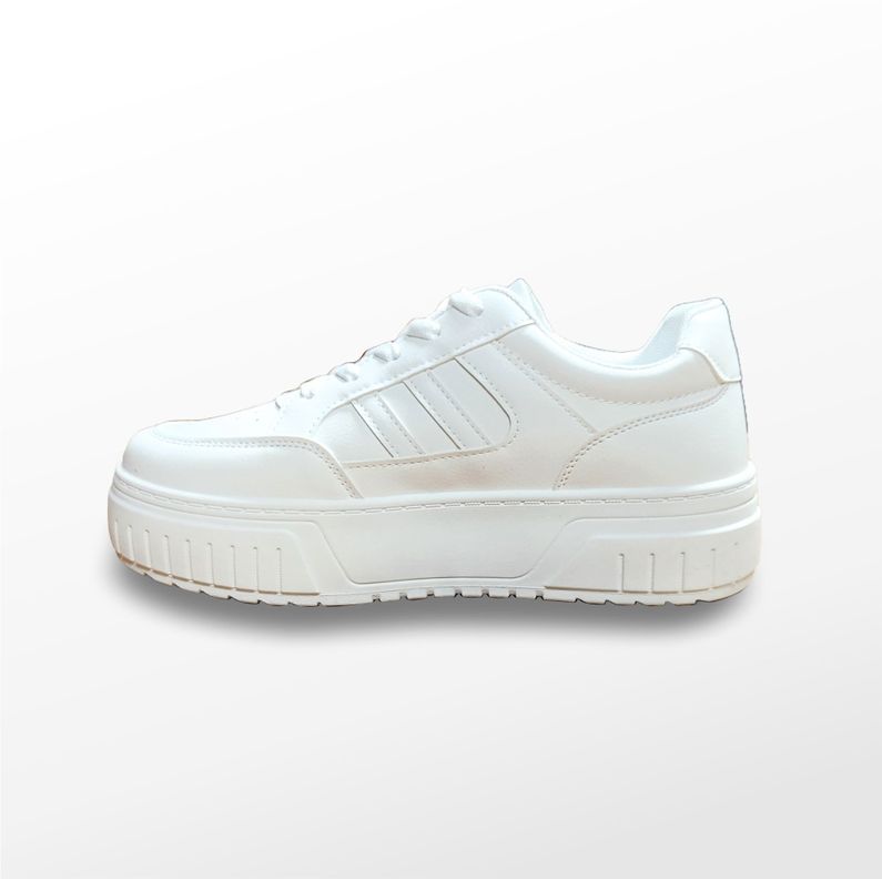 ZAPATILLAS MUJER BLANCO PLATAFORMA PU-1
