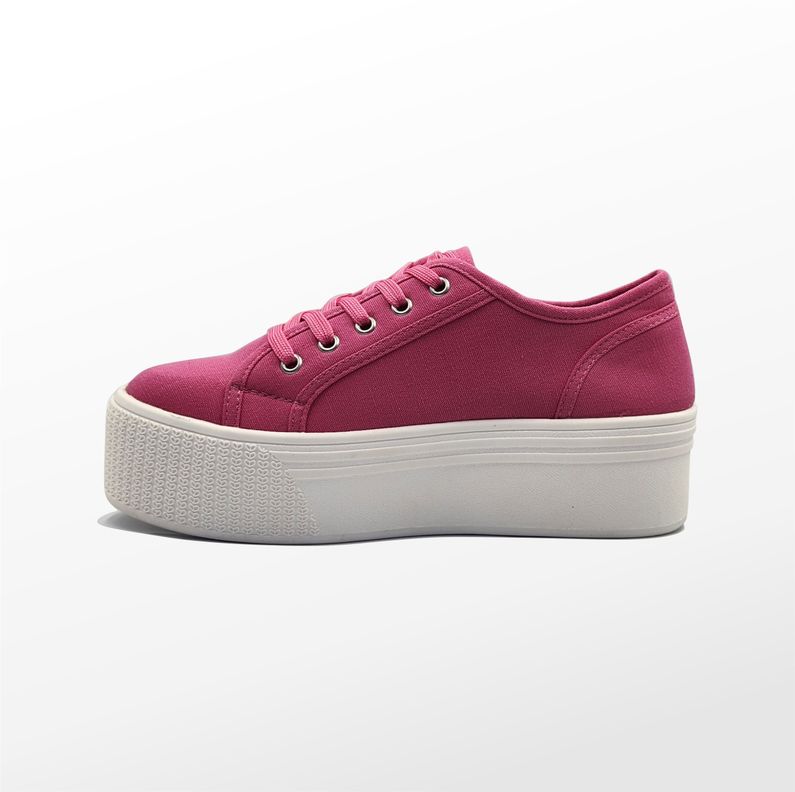 Zapatilla Lona con Plataforma Doloce Cannella -2