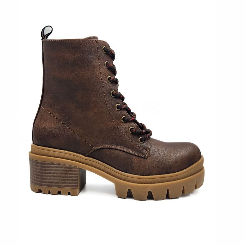 BOTIN MUJER CAFÉ PU CORDON 102-0
