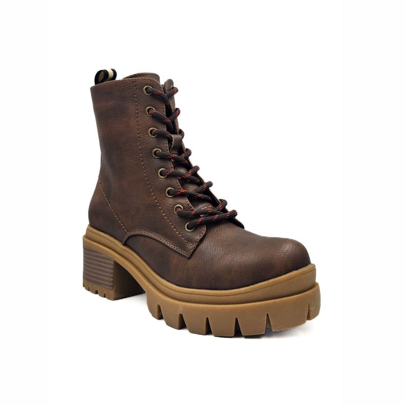 BOTIN MUJER CAFÉ PU CORDON 102-1