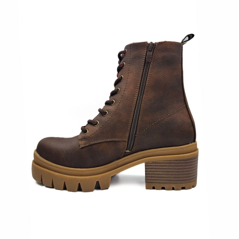 BOTIN MUJER CAFÉ PU CORDON 102-2