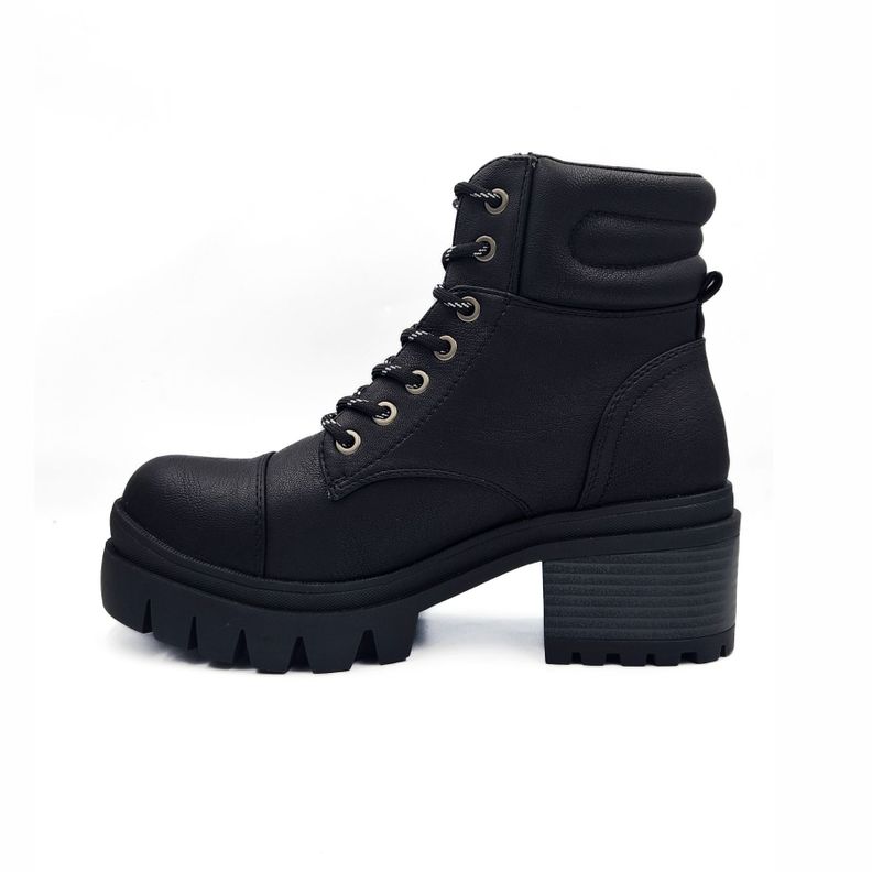BOTIN MUJER NEGRO PU CORDON-2