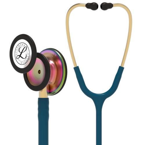 Fonendoscopio-Estetoscopio Littmann Classic Iii Azul Caribe Arcoiris 5807 + Estuche Negro-0