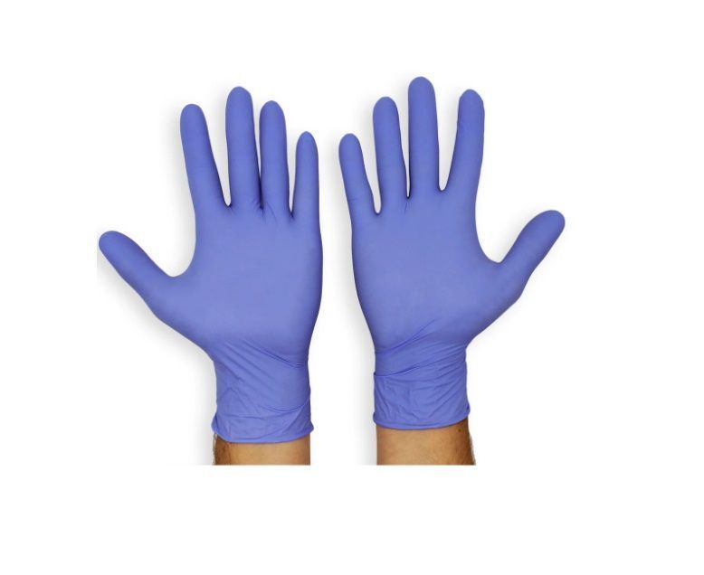 Guantes De Examinación De Nitrilo Desechables (caja 100 Und) L-0