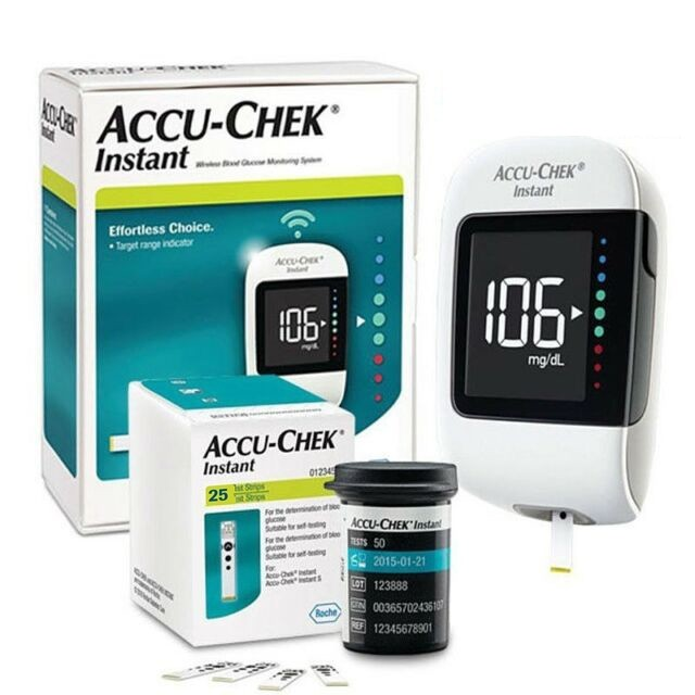 Pack Glucometro Accu-chek® Instant + 25 Tiras + 25 Lancetas-0