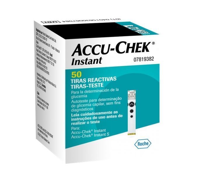 50 Tiras cintas Reactivas Accu Chek Instant Verde