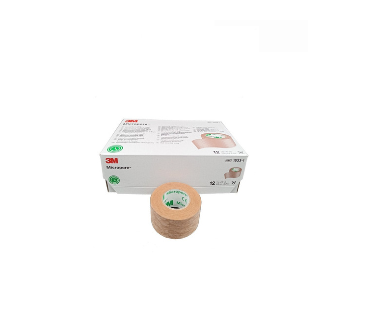 Micropore 3M (Sin Dispensador) 2,5 Cm X 9,1 M Piel 1533-1 x 12 unidades Blanco