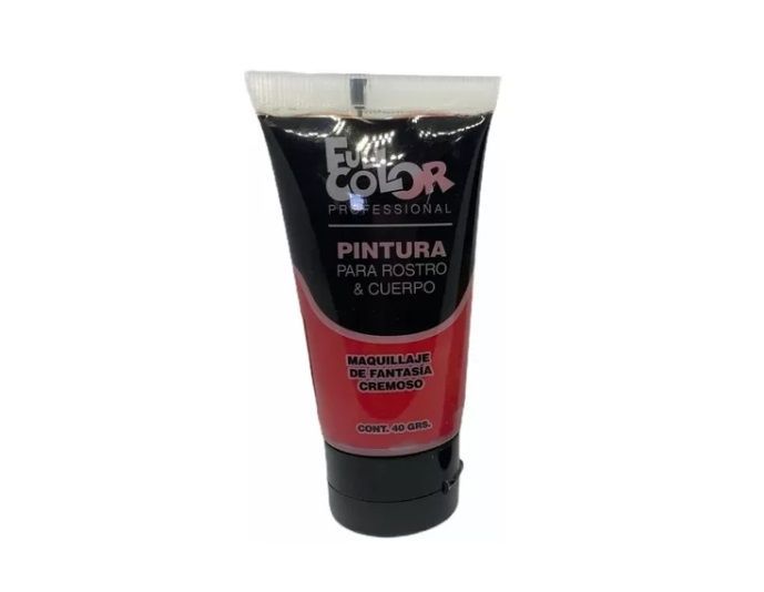 Pinturas De Cuerpo Y Cara Full Color Para Fiestas Cotillon Rojo-0