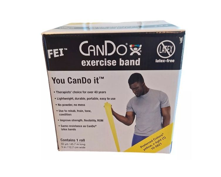 Banda Elástica Cando Libre De Latex Amarilla 45.7 Mts - Amarillo-0