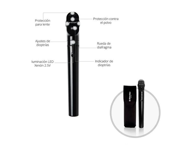 Oftalmoscopio E-Scope Negro-0