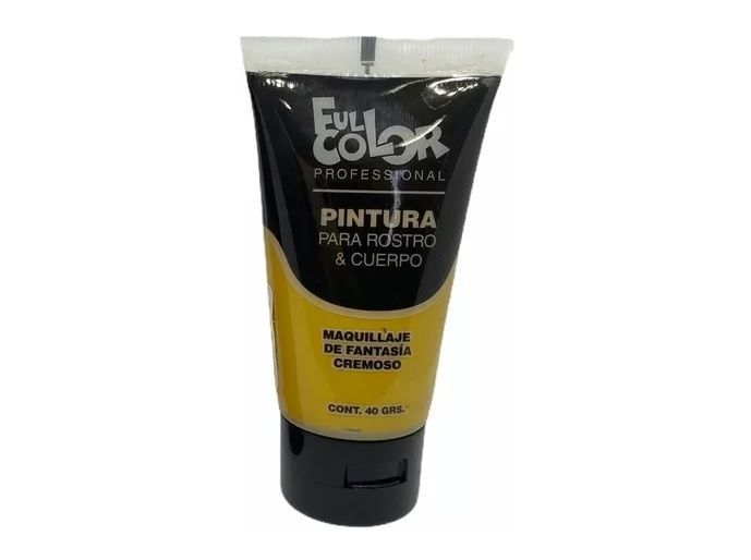 Pinturas De Cuerpo Y Cara Full Color Para Fiestas Cotillon Amarillo-0