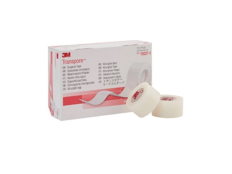 Transpore 3M 2,5 Cm X 9,1 M 1527-1 x 12 unidades-0