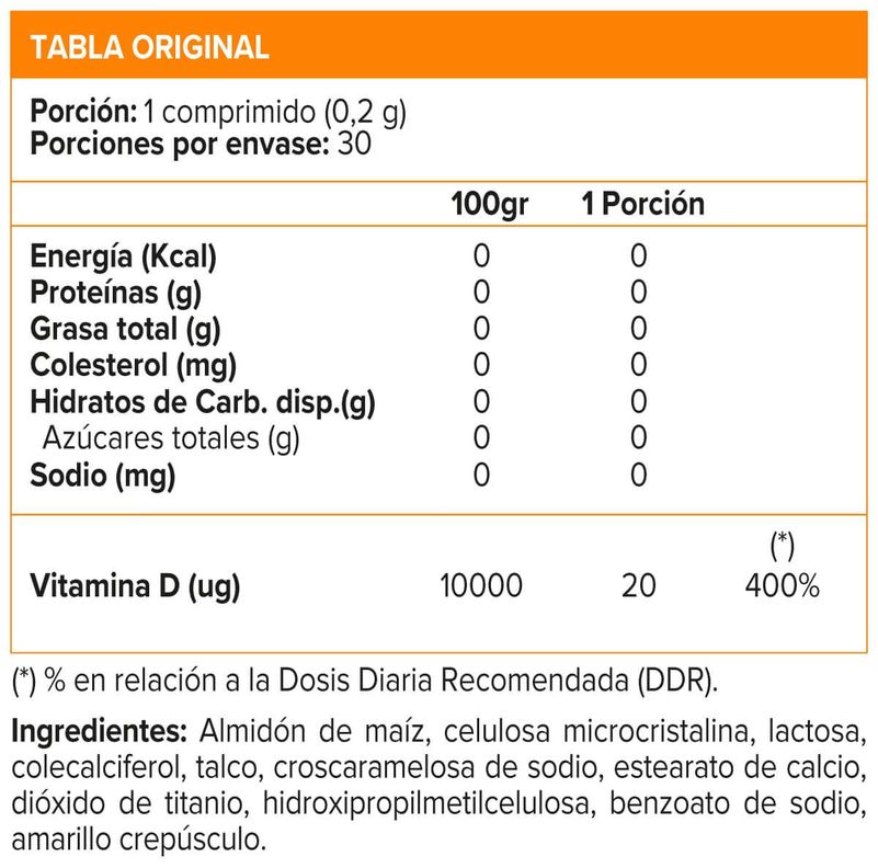 Vitamina D3 800 UI (30 comp)-1