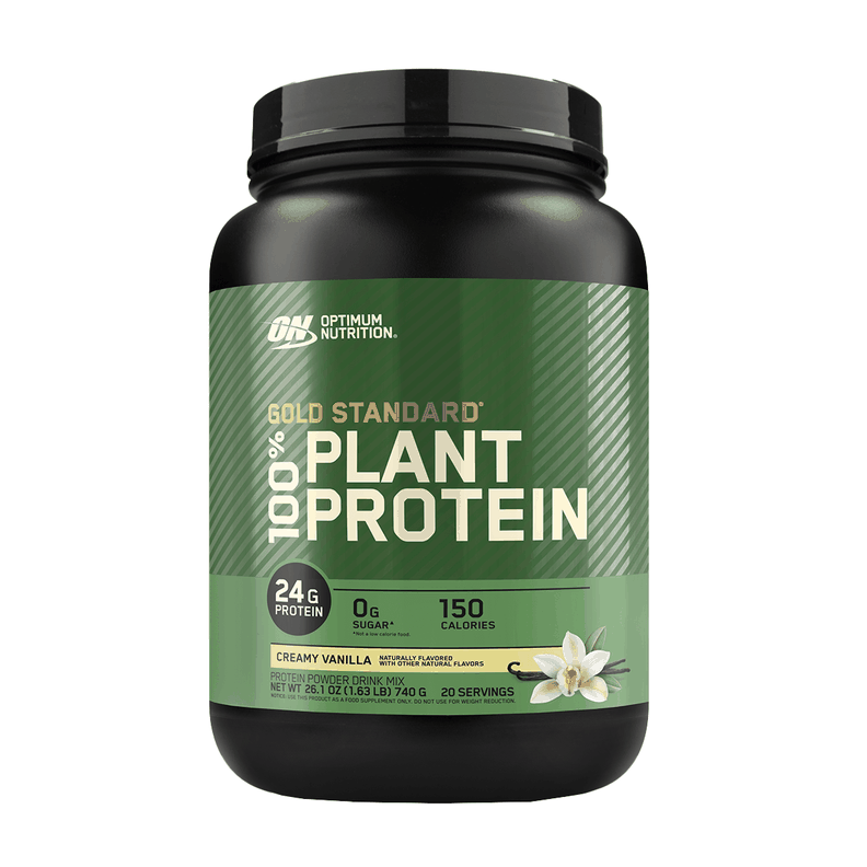 100% Plant Protein, Optimum Nutrition proteína vegana 1.63 lb vainilla