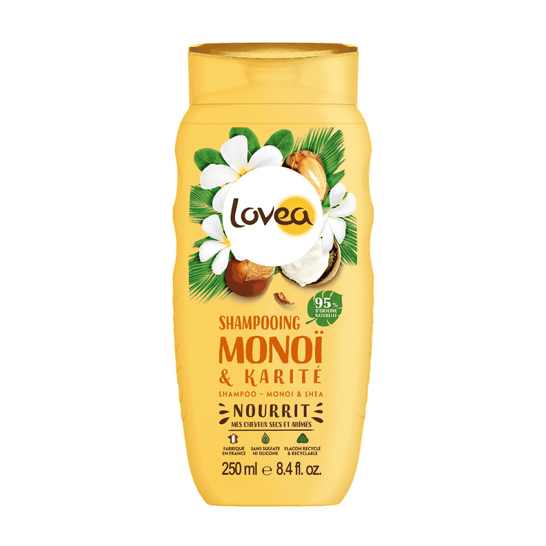 Shampoo Cabello Seco y Dañado Monoi Karité 250ml, Lovea-0