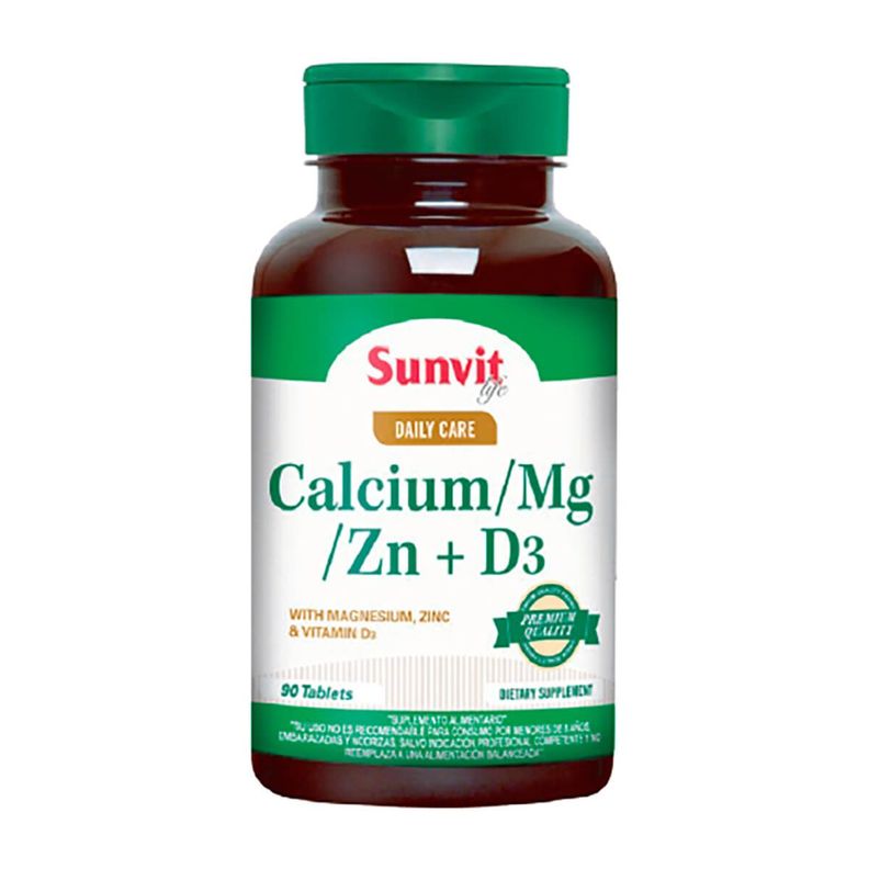 Calcio Magnesio Zinc + Vitamina D3 (90 tabs)-0